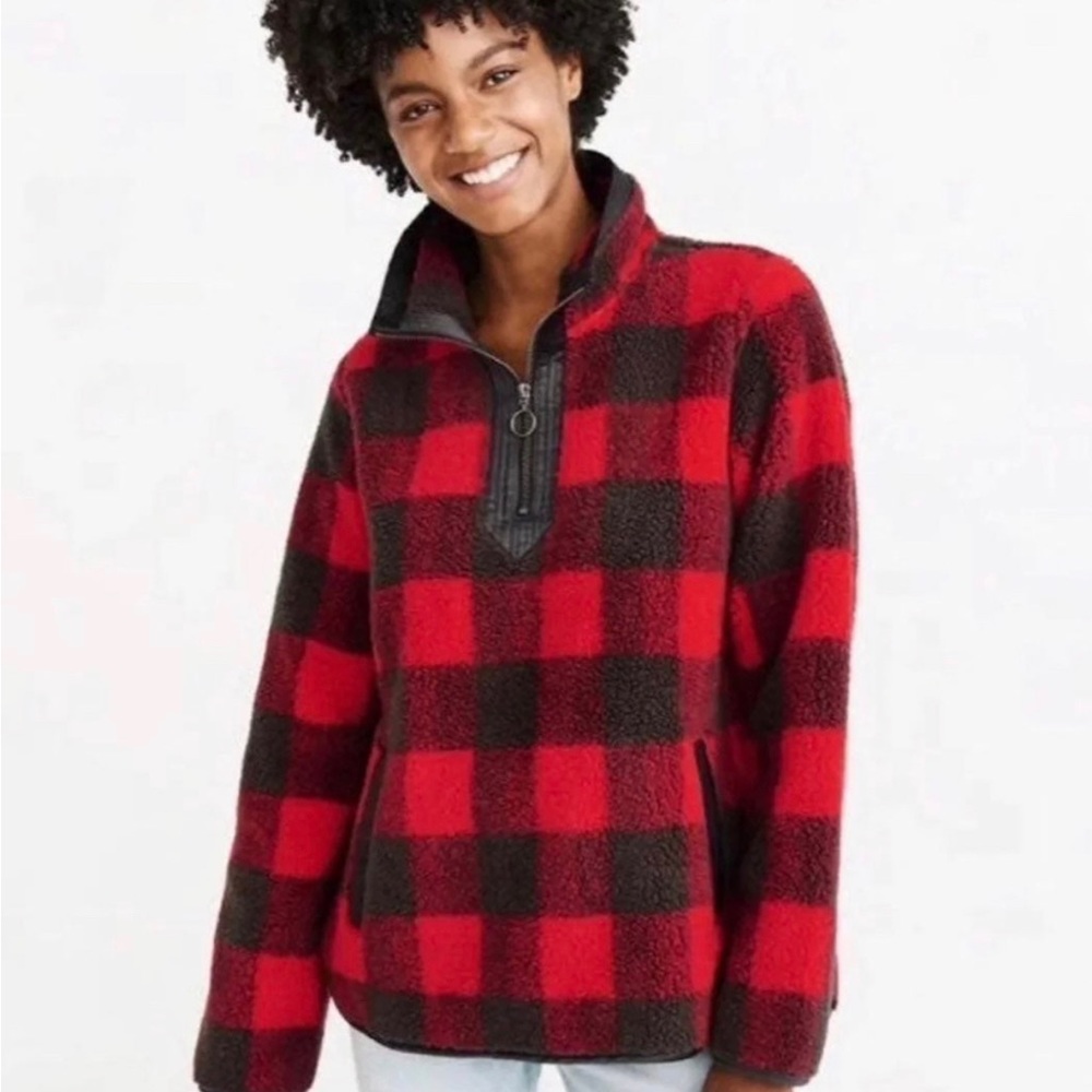 Abercrombie and Fitch Buffalo Plaid Fleece